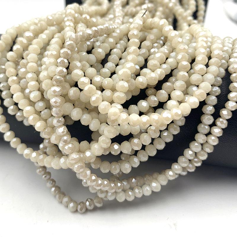 Crystal Beads 2 3 4 6 8mm Rondelle Loose Spacer Blue Glass Beads for Jewelry Making Bracelets Supplies Necklace DIY Accessories