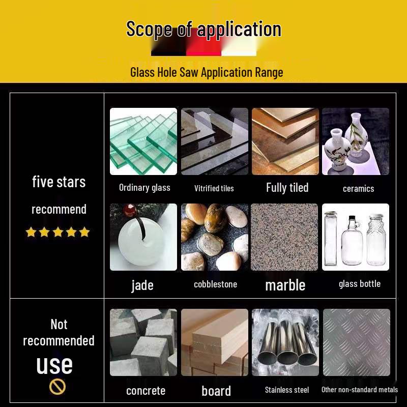 Diamant-Sandglas- und Fliesenbohrer für Marmor, Achat, Keramik, Abrunden und Lochen