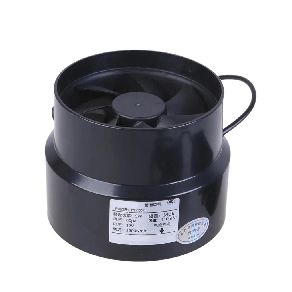 Universeller Inline-Gebläseventilator 97mm Leiser Abluftventilator Ventilator für Marineboot und Wohnmobil DC12V Leiser Betrieb