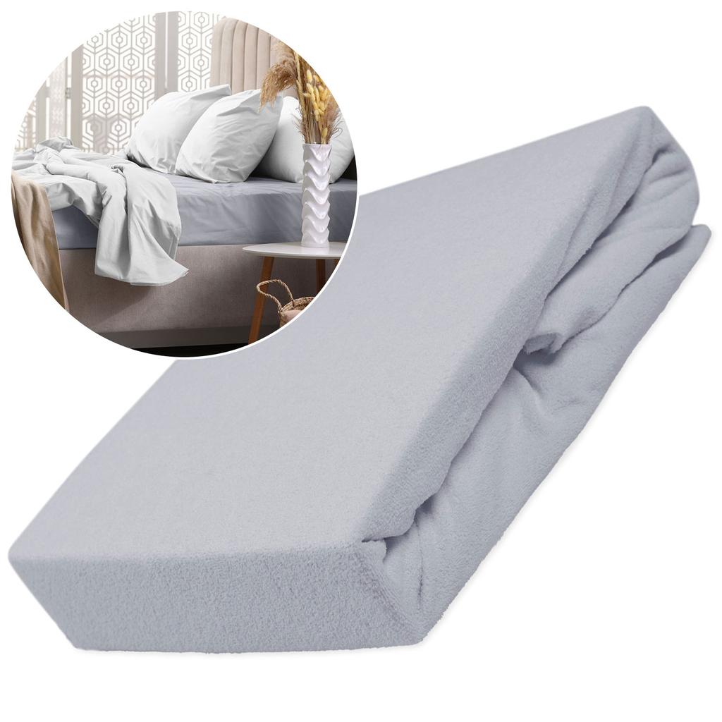 Cotton Fitted Sheet 60x120 FROTA for a Cot, Light Gray
