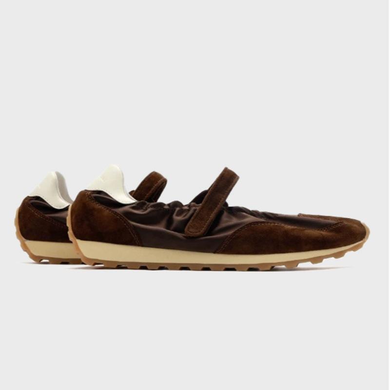 

Red Mary Jane shoes women s 2025 spring new retro single shoes sports casual shoes ballet flat-bottomed German training shoes 40 коричневий