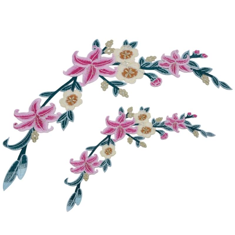 Embroidered Patches Florals Applique For Clothing Bags Hat Decoration Handmade Craft Sewing Accessories