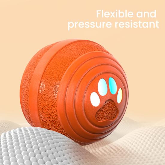 Interactive Dog Ball Smart Toy with 4 Modes Small Medium Dogs Automatic Rolling Bouncing Waterproof Rechargeable Dog Toy