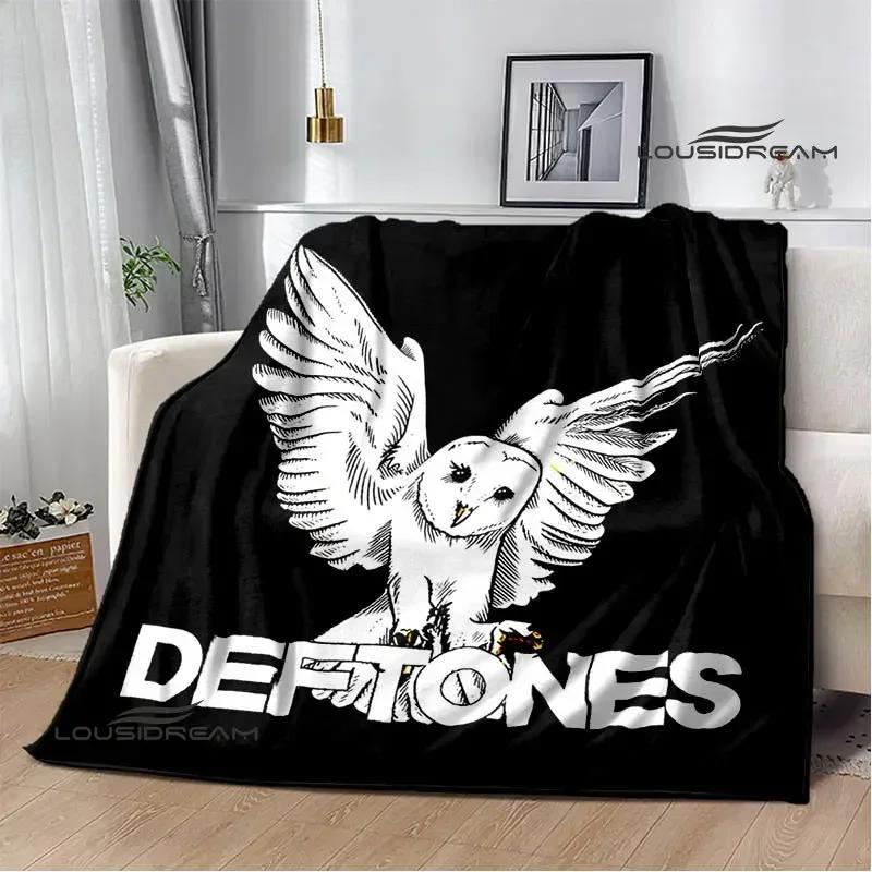 Coperta con logo band Deftones coperta per bambini coperta in flanella morbida accogliente coperta per casa viaggio regalo di compleanno decorazione