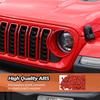 JeCar Grill Erts For Jeep Wrangler JL JLU 2024+ Grill Covers & Headlight Covers Trim Kit Accessories (Red)