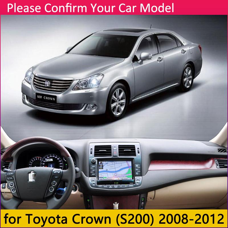 For Toyota Crown Royal S200 2008~2012 Anti-Slip Mat Dashboard Cover Pad Sunshade Dashmat Carpet Car Accessories 2009 2010 2011