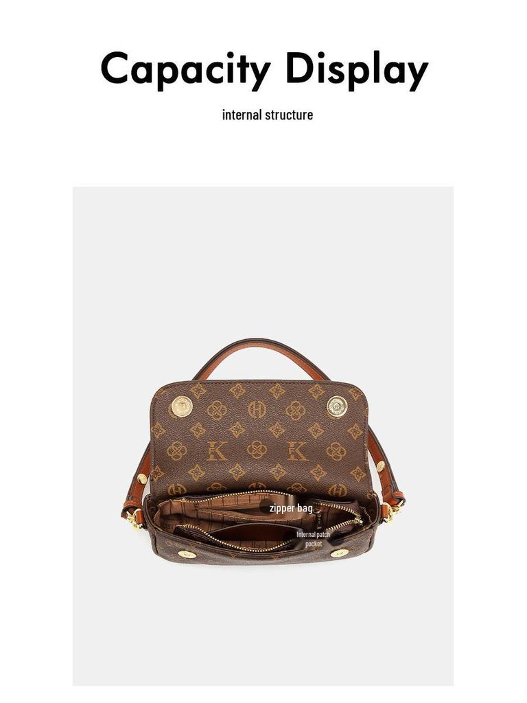 MK F Damen Retro 2024 Französischer Druck Kette Schultertasche - Leichter Luxus & High-End