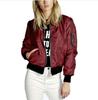 Frauen Mantel Herbst Winter Jacke Einfarbig Mode Zip Jacke Baseball Jacke