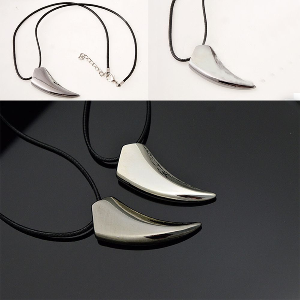 Lover's Gift Mens Pendant Stainless Steel Men's Stylish Titanium Wolf Tooth Jewelry Necklace