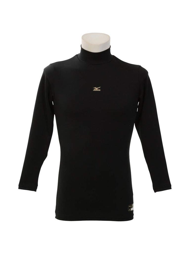 Mizuno Biogear Breath Thermo High Neck Long Sleeve Baseball Black Size 12JA6C02 Undershirt, (09),