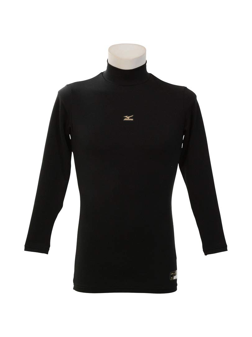 

Mizuno Biogear Breath Thermo High Neck Long Sleeve Baseball Black Size 12JA6C02 Undershirt, (09),