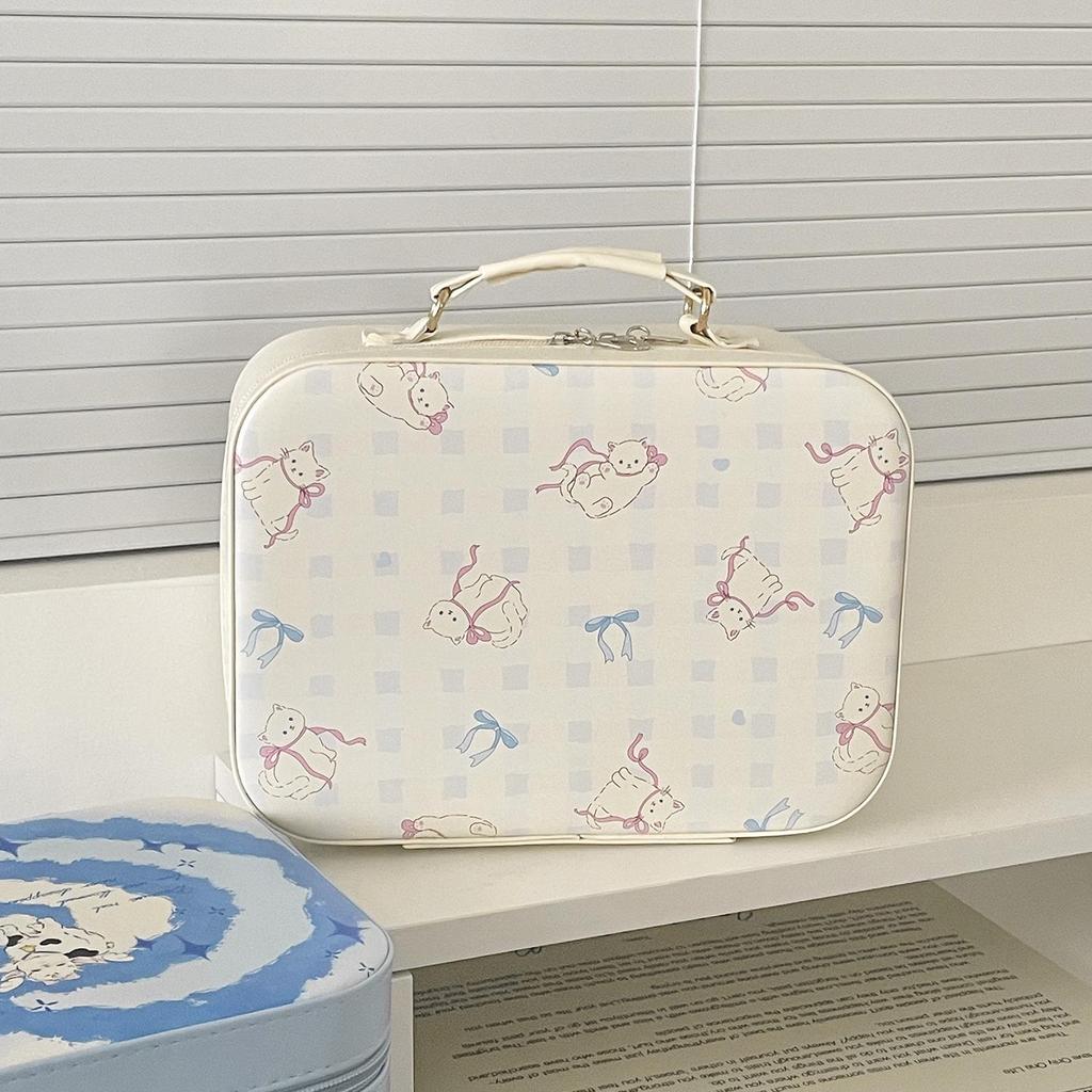 Original Angel Little Lamb Portable Makeup Case, Cute Ins Style, Large Capacity Beauty Box for Travel