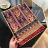 Long Scarf Silk Scarf Spring and Summer Printing New Imitation Silk Scarf Thin Versatile Shawl Brocade Complicated Headscarf Pattern Beautiful