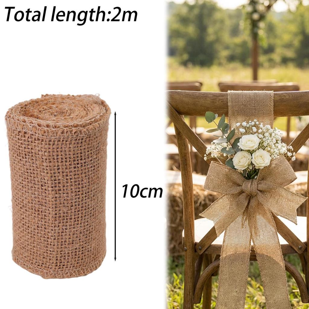 3/5/7.5/10/15cm Burlap Fabric Roll Christmas Gift Wrapping Bowknot DIY Handmade Wedding Party Home Decoration Jute Roll Supplies