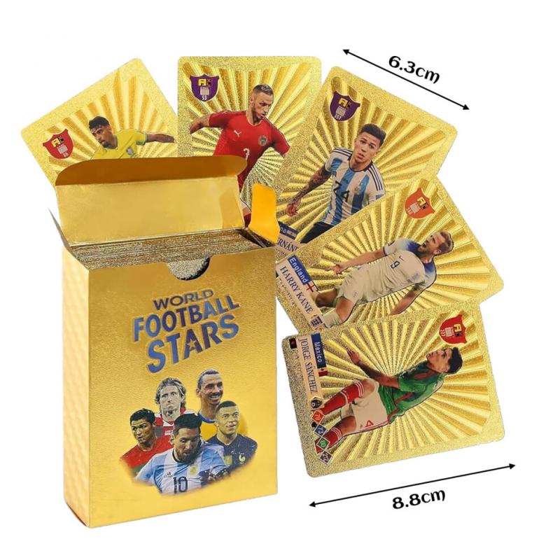 Football Card Collection Series, dedicated to fans and collectors. Stunning football card collection, waterproof and stain-resistant PVC trading cards