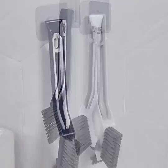 3-In-1 Crevice Brush Floor Cleaning Brush Wall Bathtub Tile  Joint Crevice Hard Bristle Brush Bathroom Cleaning Brush
