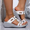 Summer Fashion Women Slip on Platform Wedges Comfortable Plus Size Shoes for Women 36-43 Peep Toe Non-slip Women Slippers