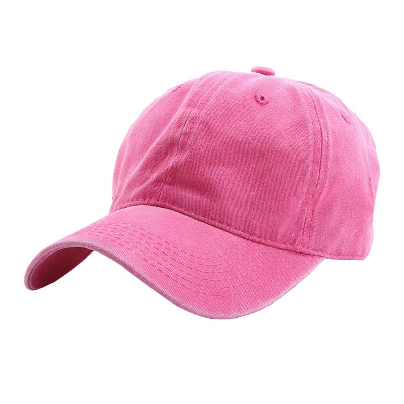 1 Stück gewaschene Baumwolle Sommer Baseballkappe Sport Herren/Damen Verstellbare Sonnenhüte Erwachsene Einfarbig