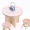 1/12 Dollhouse Ministure Table Chair Stool Model Doll Home Mini Furniture Decoration Toys Micro Scene Construction Props