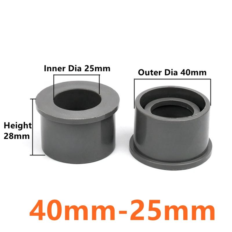 25~63mm To 20/25/32/40/50mm PVC Reducing Pipe Connectors Garden Irrigation Joint Water Supply Pipe Adapter Aquarium Pipe Bushing