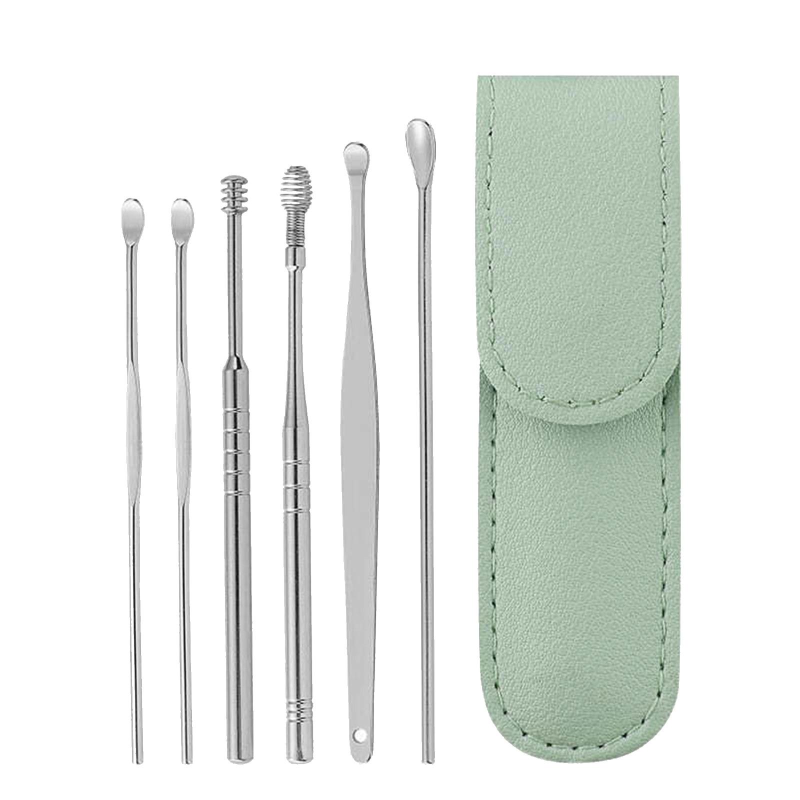 

Набор для чистки ушей, безопасный инструмент для удаления ушной серы, набор для удаления ушной серы, простой в использовании, ушной ершик, с коробкой для хранения One Size