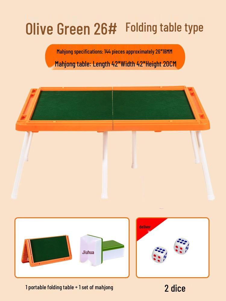 Portable Mini Mahjong Set - Compact Travel and Dorm Use