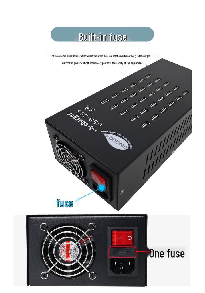 30-Port 3A Multi-Port USB Charger 5V Fast Charging for Mobile Phones