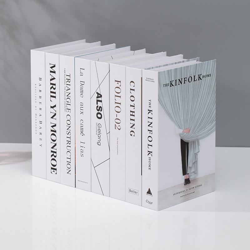 Minimalist Faux Book Decor for Living Room Display