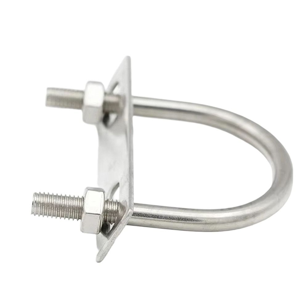 1Set Screws M6 Round Tube Clamp 304 Stainless Steel Right Angle U-bolt Round Bolt  for Round Tube