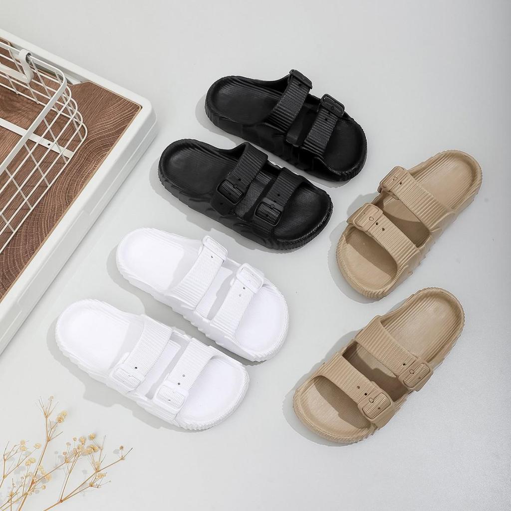 2026 Fashionable Thick-Soled EVA Sandals for Couples - Versatile Indoor/Outdoor Wear in Solid Colors