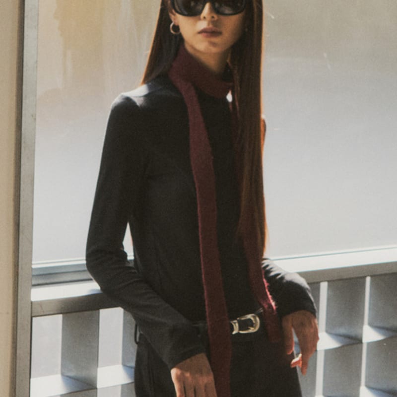 

CITTA Loop Knitting Tie Muffler_CTA908(Wine) Wine