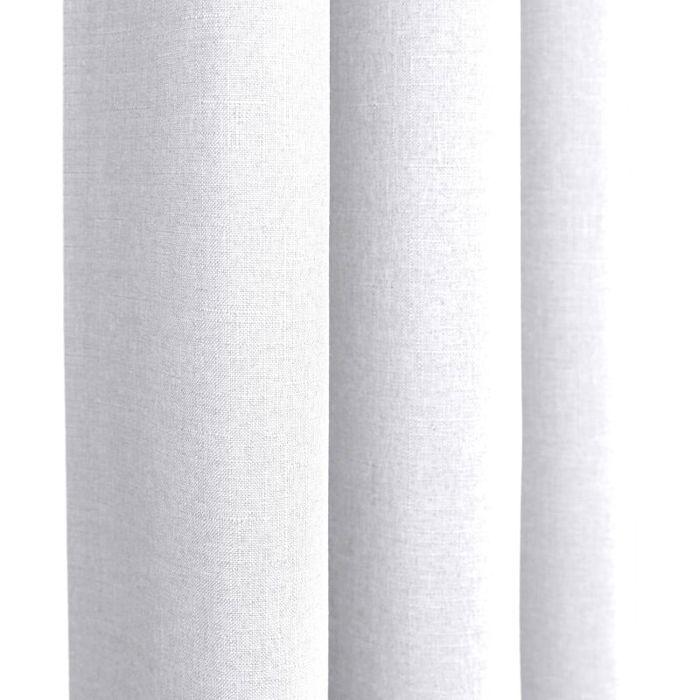 Paire de rideaux tamisant à œillets Effet Lin "Moonlight" Neige