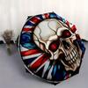 British Flag Stained Skull  DecorUmbrella, Portable 3-Fold Compact Umbrella,Christmas Gift ES640