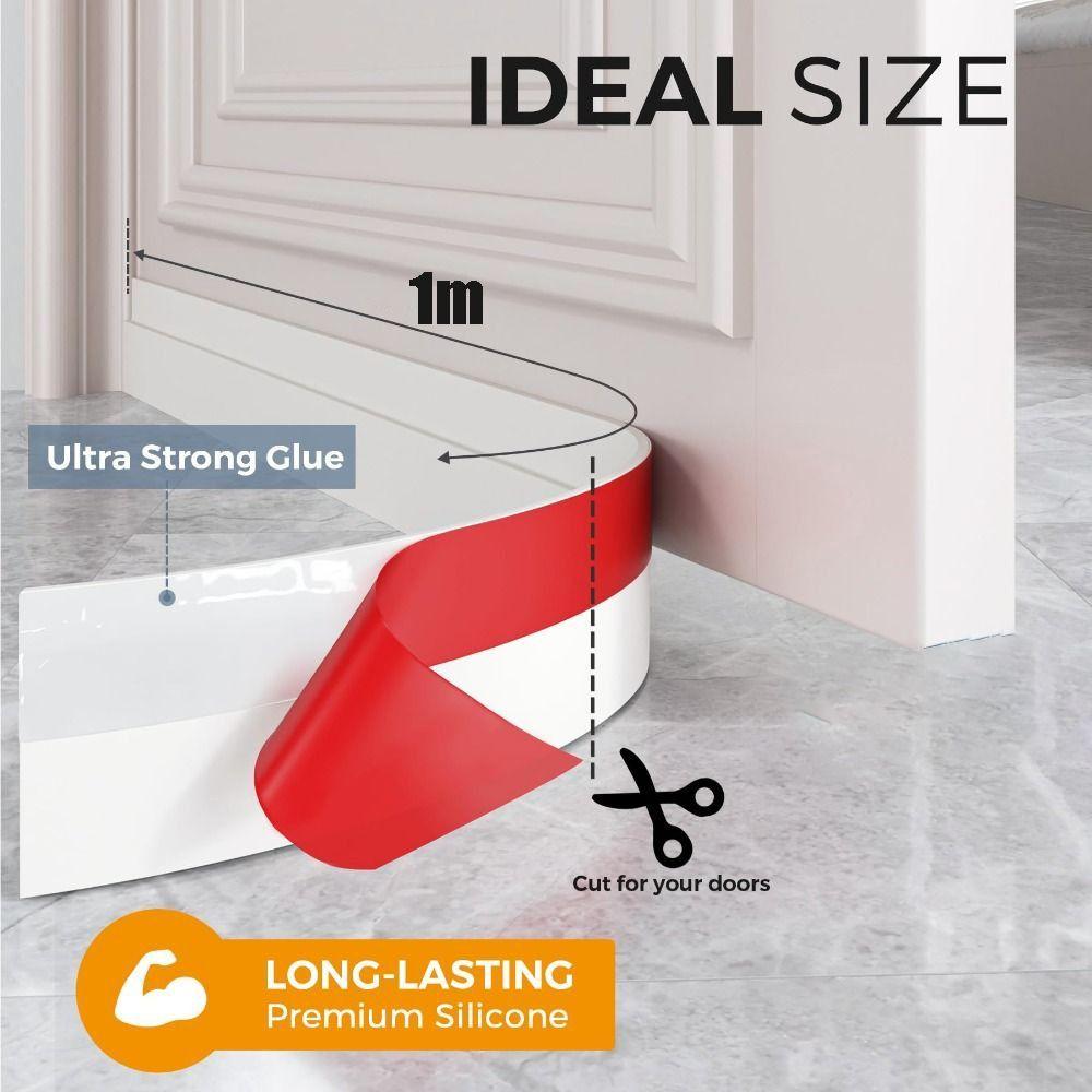 Self-adhesive Draught Excluder Silicone Door Draft Stopper Door Bottom Sealing Strip  Living Room