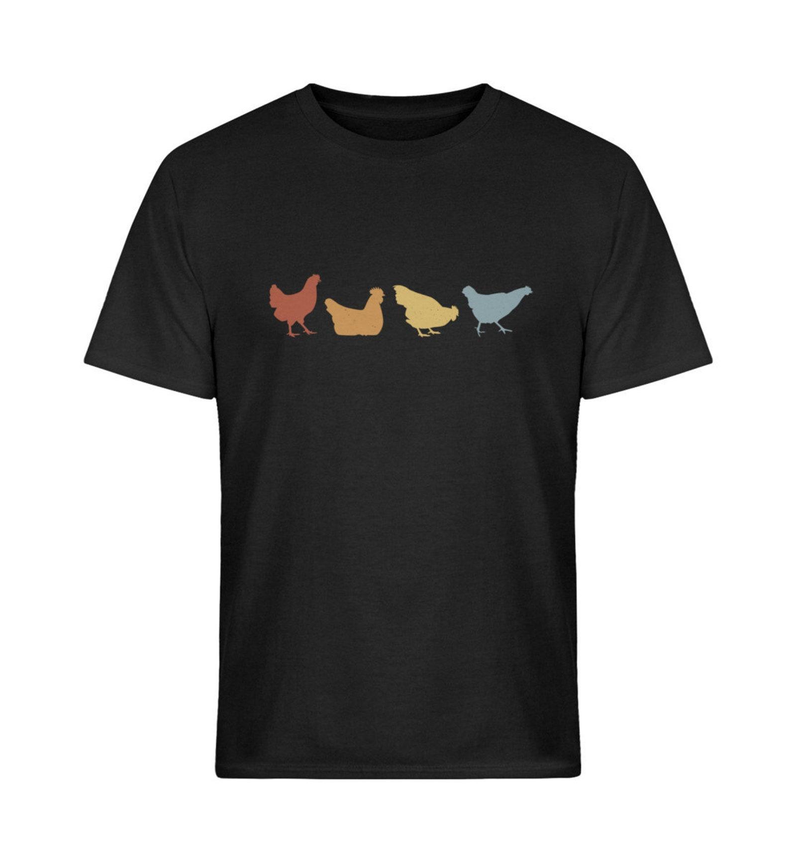 Chicken Retro Farmer Chicken T-shirt L