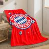 Red Soccer Designed Flannel blanket for bedroom, living room, sofa, and nap