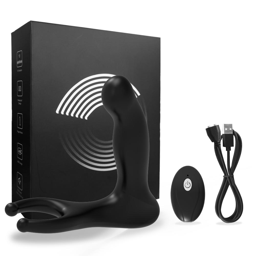 Wiggle Prostata Massasjeapparat Anal Plug Men Trådløs Fjernkontroll Butt Plug Vibrator Oppvarming 10 Mode