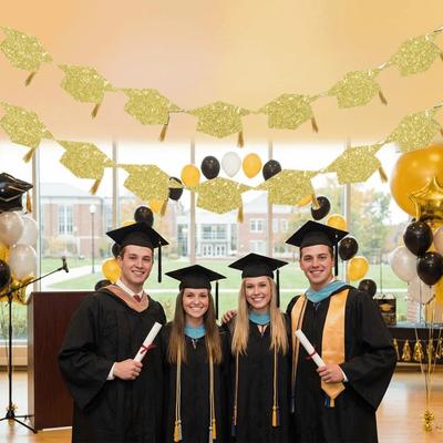 2Pcs with Tassels Graduation Party Banner Graduation Party Hanging Decorations  School Celebrations