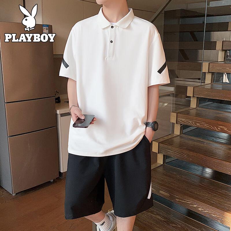 PLAYBOY Men s Summer Quick-Dry T-Shirt & Shorts Set 3XL