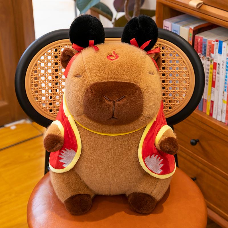 Entzückendes Nezha Capybara Plüschtier - Niedliches Stofftier Bettzeitpuppe Geschenk für Mädchen