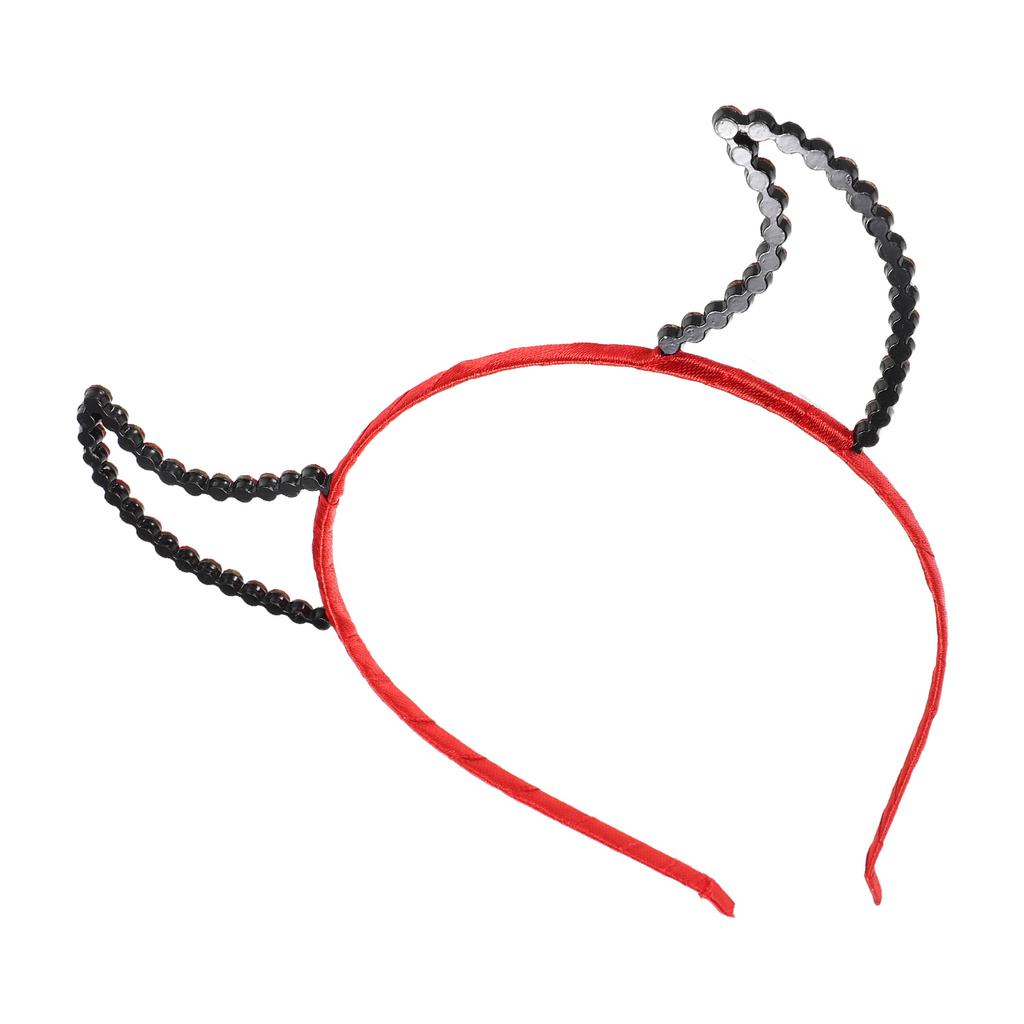 Devil Horns Headband Halloween Demon Red Rhinestones Costume Accessories Cosplay Party Cow Horns Headband Halloween Headbands