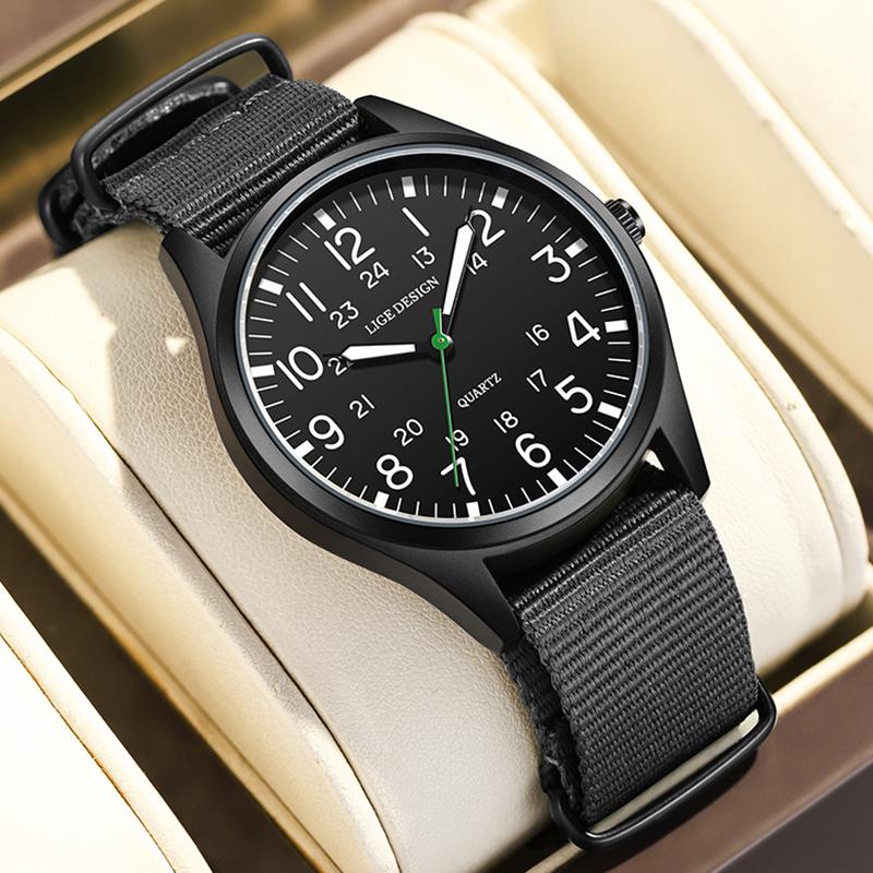 New Army Military Watches For Men Casual Business Nylon Strap Luminous Watch Men Waterproof Date Men's Quartz Wristwatch