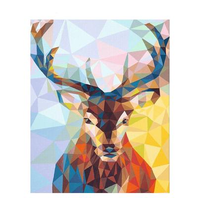 Kristall-Porzellan-Hirsch, Tier, DIY, digitales Malen nach Zahlen, moderne Wandkunst, Leinwandgemälde, Weihnachtsgeschenk, Heimdekoration, 40 x 50 cm