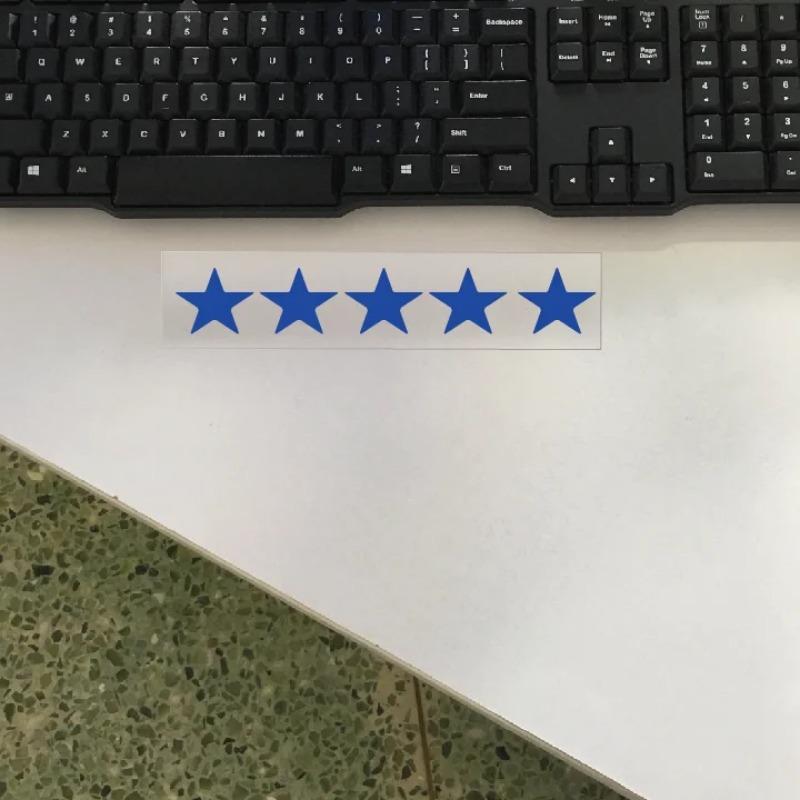 Reflective Car Stickers Five Star Decorative Auto Window Body Vinyl Decals Cover Scratches Waterproof Motorcycle Fuel Tank Trim