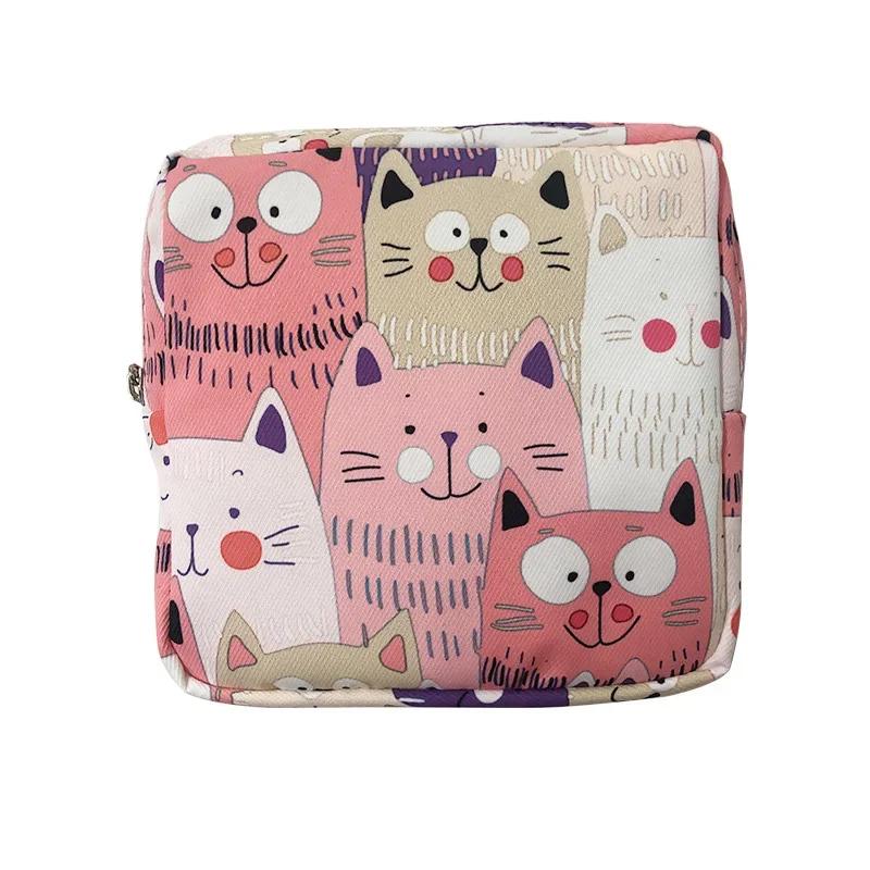 Women Zipper Small Cosmetic Bag Girls Mini Sanitary Napkins Makeup Lipstick Bags Travel Earphone Coin Organizer Purse Pouch Bags