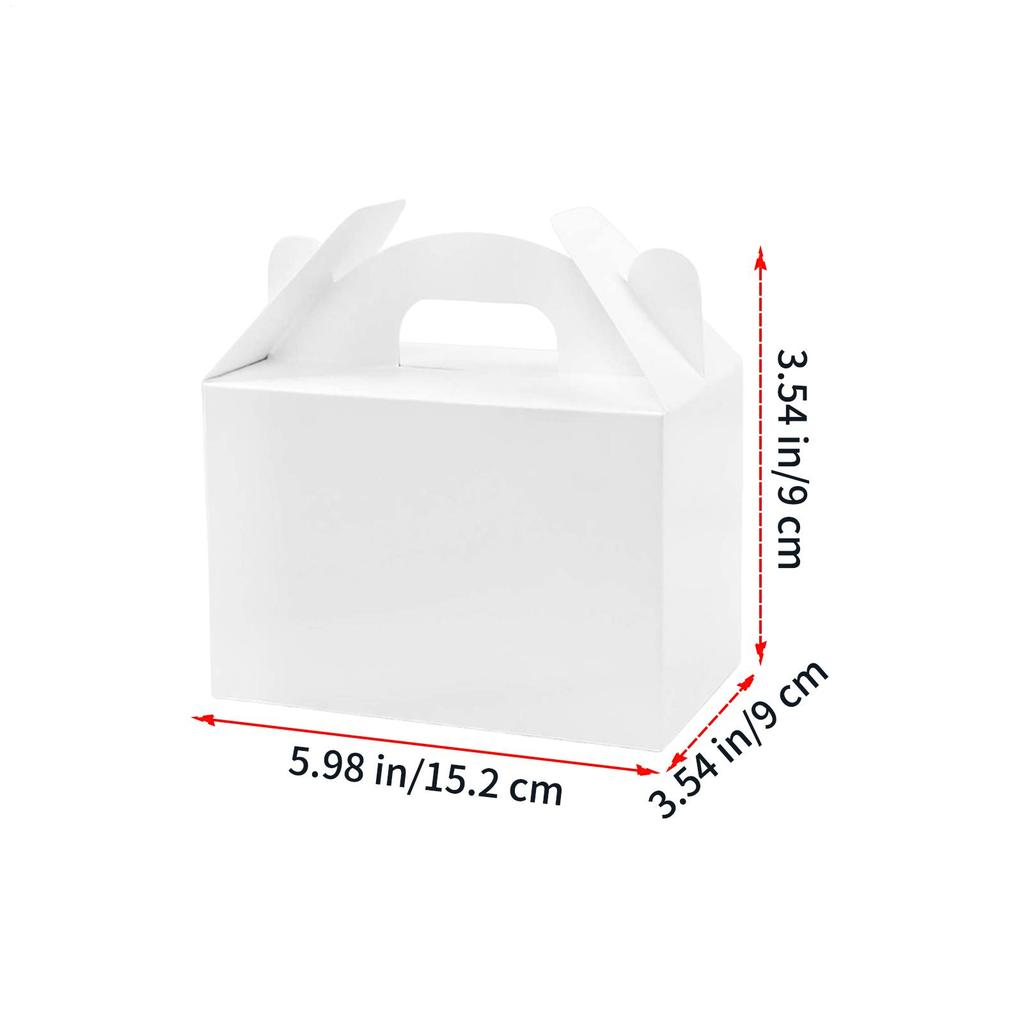 12PCS White Brown Cardboard Gift Box DIY Candy Container Paper Folding Goodie Boxes For Weddings Craft Lovers Birthday