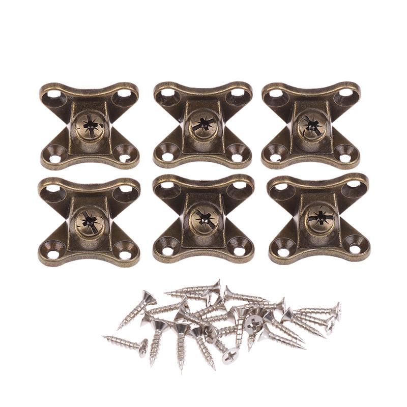6/10Sets Removable Corner Bracket Zinc Alloy Butterfly Corner Bracket With Screws - Support Connectors For Furniture Drawers
