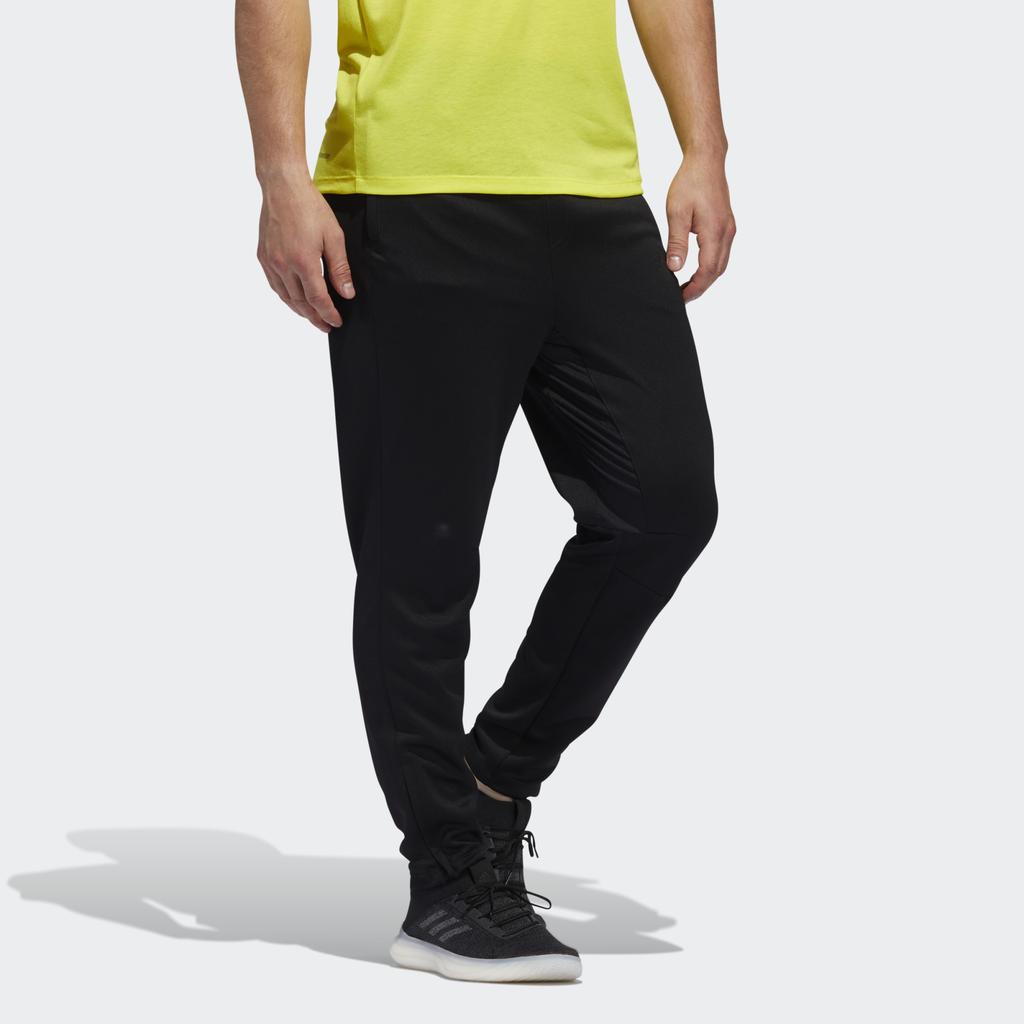 adidas Knitted Sweatpants Men's Black Moderate Straight Fit Pants FJ5135