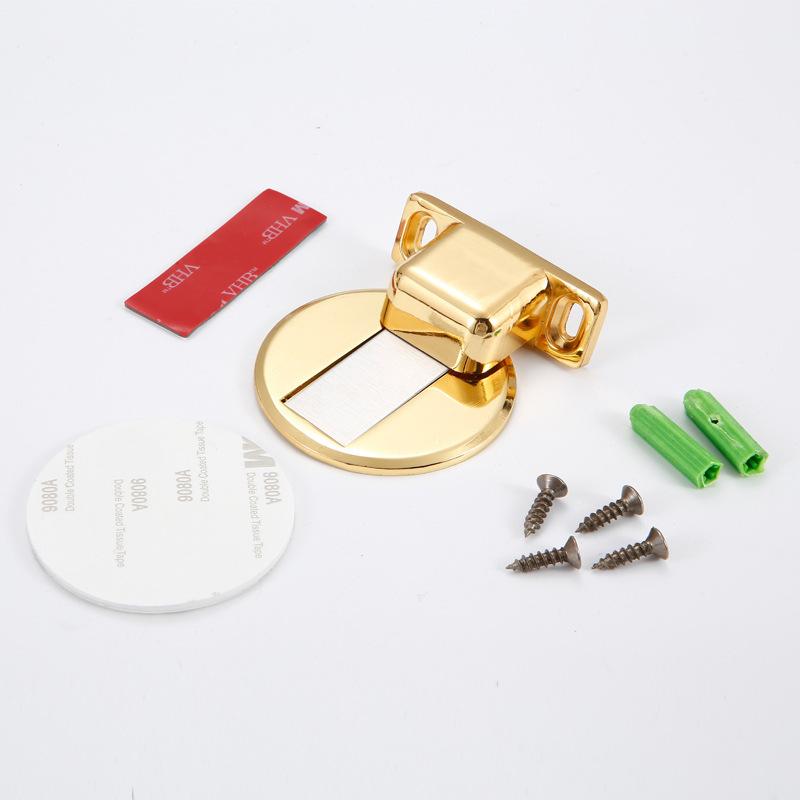 Invisible Magnetic Door Stopper Stainless Steel Punch-free Windproof Mechanical Self-locking Door Stop Door Stopper