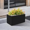 Large Metal Planter Box, Rectangular Steel Garden Planter, 25x12x12 In Outdoor Flower Box for Patio Lawn Decor, Plant Container